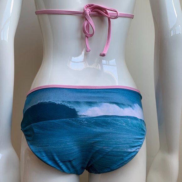 Aaron Chang blue wave reversible navy bikini - Picture 7 of 11